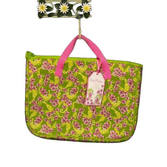 Lilly Pulitzer Accessories - Lilly Pulitzer Laptop Tote - Fits Up to 15.4” Screen - Seahorse pattern.